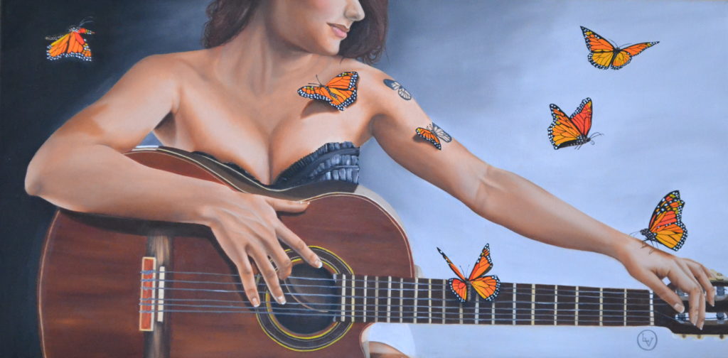 monarch oil on canvas painting