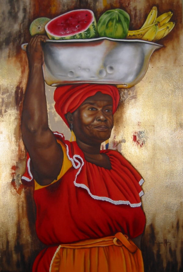 palenquera oil on canvas painting