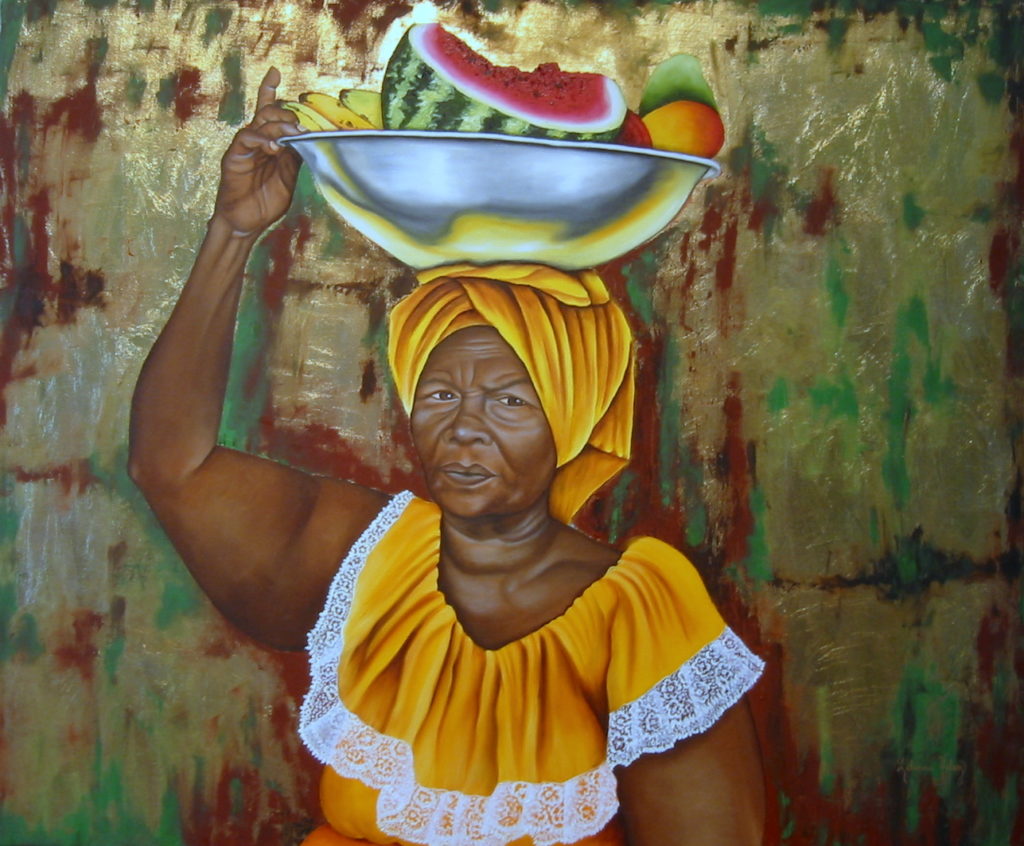 palenquera oil on canvas painting